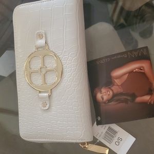 Iman globac chic wallet in white